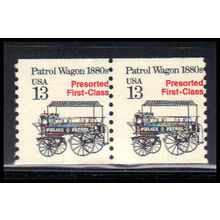 2258 13c Police Wagon Barely Clears MNH Dry Gum Pair KA8271