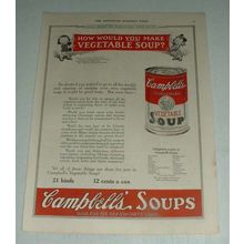 1923 Campbell's Vegetable Soup Ad - How You Make