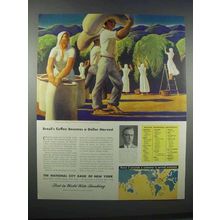 1946 National City Bank of New York Ad - Rockwell Kent - Brazil Coffee
