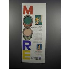 1954 Benjamin Moore Paints Ad - Easy-to-Wash Walls
