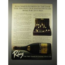 1980 Remy Martin Cognac Ad - Game Kept Distillers Awake