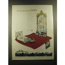 1951 Lees Predecessor Carpet Ad - Those heavenly carpets by Lees