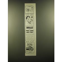 1951 Brillo Soap Pads Ad - Handcuffed to crusty pans?
