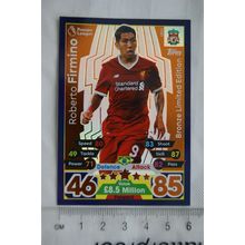 2017/18 Match Attax LE3B Bronze limited edition, Roberto Firmino, Liverpool