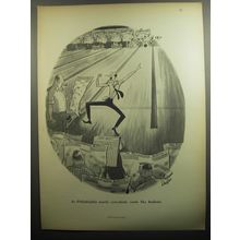 1951 The Philadelphia Bulletin Newspaper Ad - Richard Decker Cartoon - Bowling