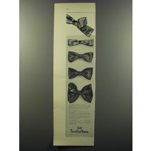 1953 Countess Mara Bowties Ad - Longbow, Arabic, Sirroco and Galaxy
