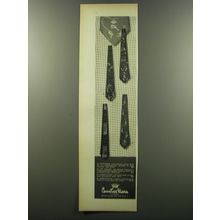 1953 Countess Mara Ties Ad - Printemps, Angler, Chanticleer and Marionettes