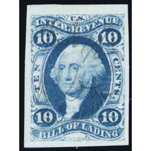 R32a, Used 10¢ Superb GEM Imperforate Bill Of Lading - Stuart Katz