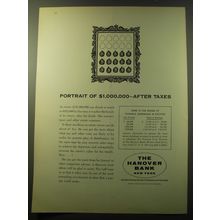 1960 The Hanover Bank Ad - Portrait of $1,000,000 - after taxes