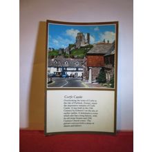 CORFE CASTLE, DORSET used postcard by Text View 1981 pm =
