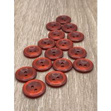 16mm Maroon Polyester Buttons 2 Hole Cardigans Knitting Replace Sewing