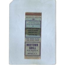 New York Buffalo Matchcover Midtown Grill 52 So Division St Cor Ellicott n~2473