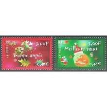 France 2000 Michel 3503 - 3504 Neuf ** Cote (2008) 2.00 € Noël 2000
