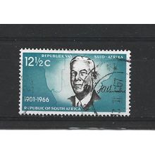 SouthAfrica.SG268 12 1/2c Verwoerd and map of South Africa.Fine Used.Aug25b