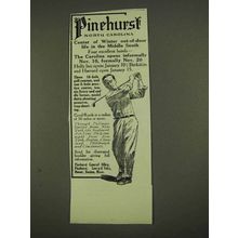 1913 Pinehurst North Carolina Ad