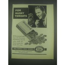 1932 Nyal Huskeys Medicated Cough Drops Ad - Throats