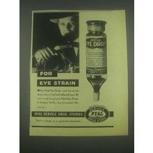 1932 Nyal Eye Drops Ad - For Eye Strain