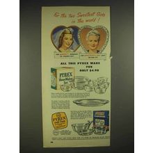 1947 Pyrex Homemaker set, Flameware set Ad