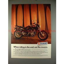 1990 Suzuki VX800 Motorcycle Ad, Riding is the End!!