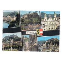 SALZBURG, AUSTRIA multiview used vintage postcard 1974 postmark =