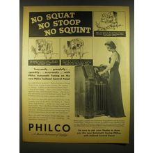 1937 Philco 116XX Radio Ad - No Squat No Stoop No Squint