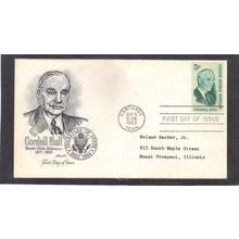 FDC Artmaster 1235 5c Cordell Hull (Cachet-Typed/A) CV42013