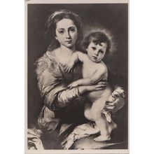 Pitti Firenzi La Vergine Col Figlio Murillo Antique Painting Postcard