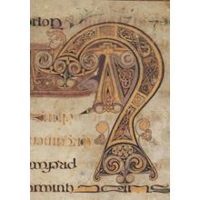 Book Of Kells St Lukes 16V Argumentum Display Lettering Postcard