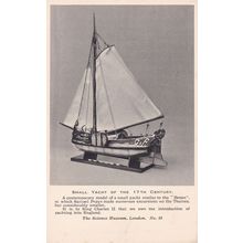 Medieval 17th Century Boat Yacht Museum Model Old Postcard