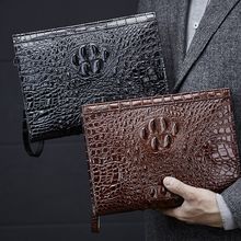 Leather Large Capacity Clip Bag Business Casual Clutch