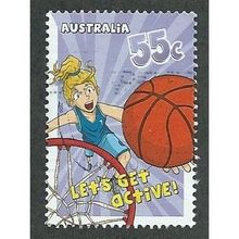 AUS 2009 55c 'LETS GET ACTIVE' FINE USED (EBID34-893)