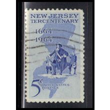 Used 1247 5c New Jersey Fine KA7512