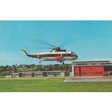 The BEA Heliport Penzance Plane 1970s Postcard