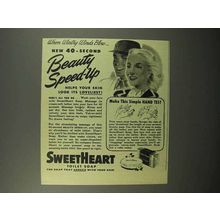 1944 SweetHeart Soap Ad - New 40-Second Beauty Speed-up