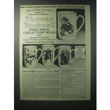 1979 American Treasury Normen Rockwell Porcelain Mugs Ad