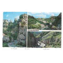 CHEDDAR, SOMERSET. multiview unused vintage postcard by Bamforth #