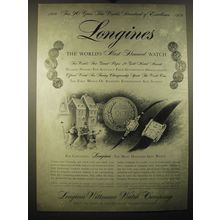 1956 Longines Watches Ad - Longines the world's most honored watch