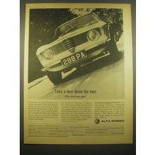 1966 Alfa Romeo Sprint GT Ad - Take a test drive or two (you and your ego)