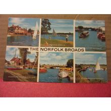 multiview, NORFOLK BROADS. used postcard by J. Salmon 1972 pm #