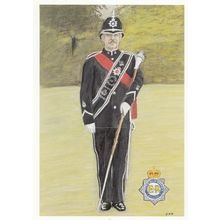 MDP Band Master Ministry Of Defence Police Policeman Plain Back Rare MOD Postcar