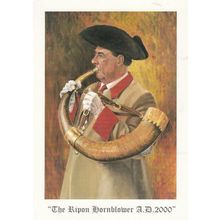 JD Page Sharow Gallery Painting of The Ripon Hornblower Large Postcard