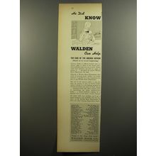 1952 Walden Book Co. Ad - Walden can help the case of the Anxious Author
