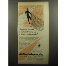 1952 Holland-America Line Cruise Ad - I felt proud as a peacock