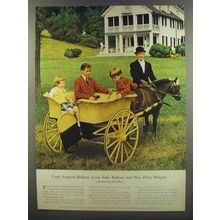 1956 Viyella Fashion Ad - Lady Augusta Balfour, Lord John Balfour, Piers Morgan