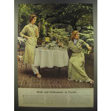 1956 Viyella Fashion Advertisement - Bride and bridesmaid - in Viyella