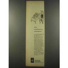 1956 Mark Cross Fashion Advertisement - The cashmere complex