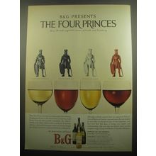 1959 B&G Barton & Guestier Wine Ad - B&G Presents The Four Princes