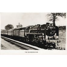 The Scandanavian Train Railway Valentines Old Photo Postcard