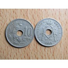 Belgium 1924 10 Centime Belgie (Dutch - Flemish Text) Coin