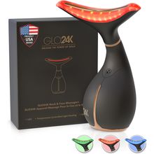 GLO24K Red Light Beauty Device for Face and Neck. Based on Triple Action L E D,